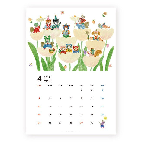 2027 Japanese Calendar, Rabbits by Aiko Fukawa - Scents of Japan