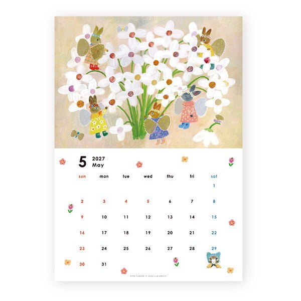 2027 Japanese Calendar, Rabbits by Aiko Fukawa - Scents of Japan