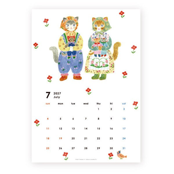 2027 Japanese Calendar, Rabbits by Aiko Fukawa - Scents of Japan
