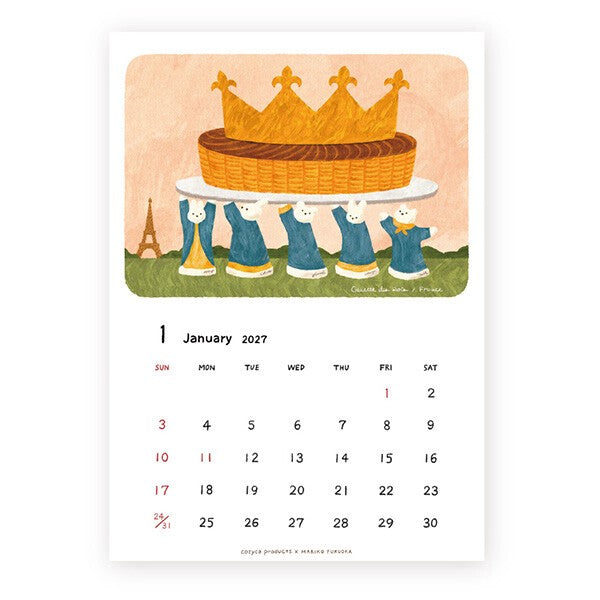 2027 Japanese Calendar, Bears - Scents of Japan