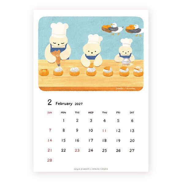 2027 Japanese Calendar, Bears - Scents of Japan