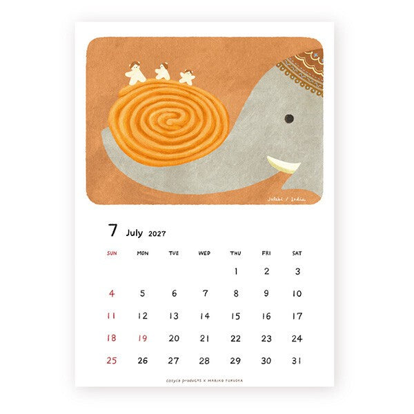 2027 Japanese Calendar, Bears - Scents of Japan