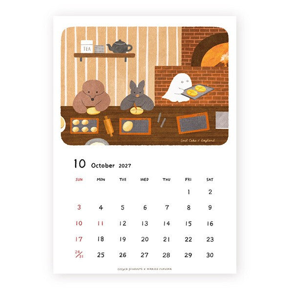 2027 Japanese Calendar, Bears - Scents of Japan