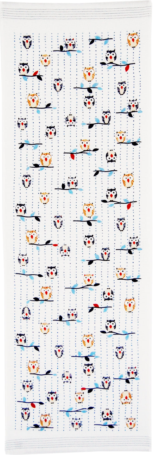 Tea Towel, Hand Towel, Onsen Towel , Owls