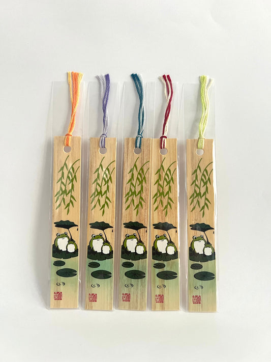 Bookmark, Bamboo, Frogs