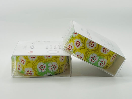 Tape, Washi, Yellow, Green & White Flowers