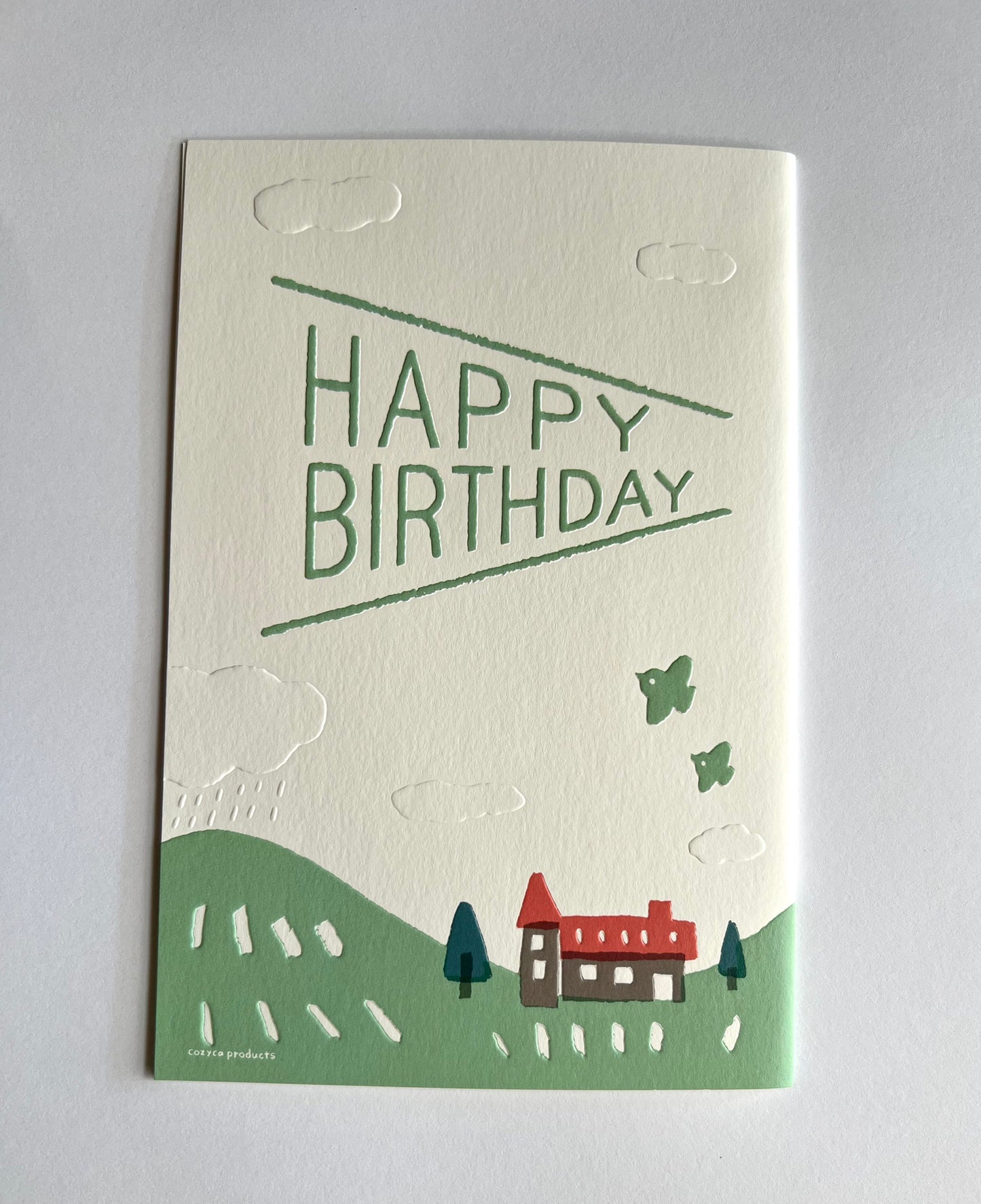 Card, Birthday, Bear On A Hill