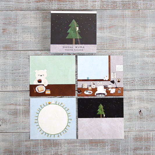 Memo Pad, Large, Tree with Bear & Ladder