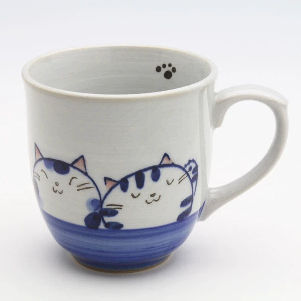 Mug, Cats, Blue