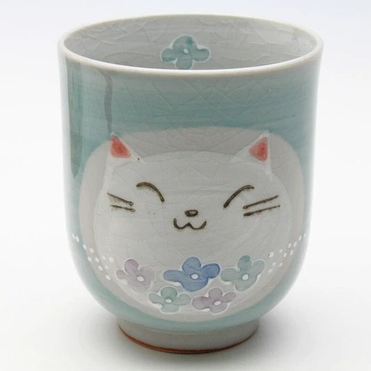 Cup, Tea, Cat, Green