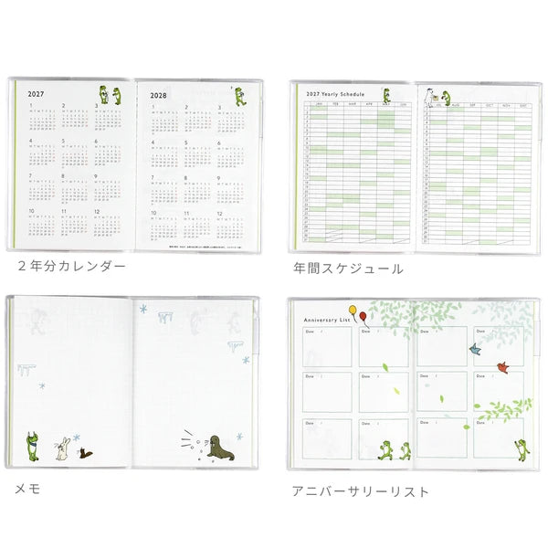 2027 Japanese Diary – A6, Frogs Smile Please - Scents of Japan