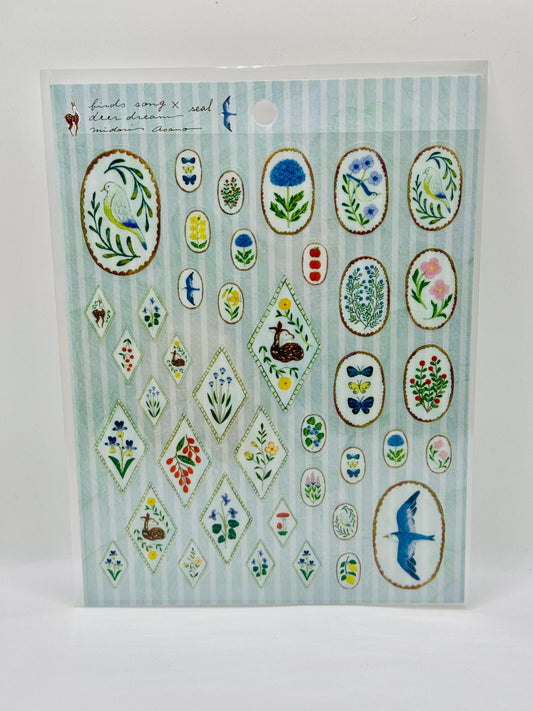 Stickers, Birds & Flowers