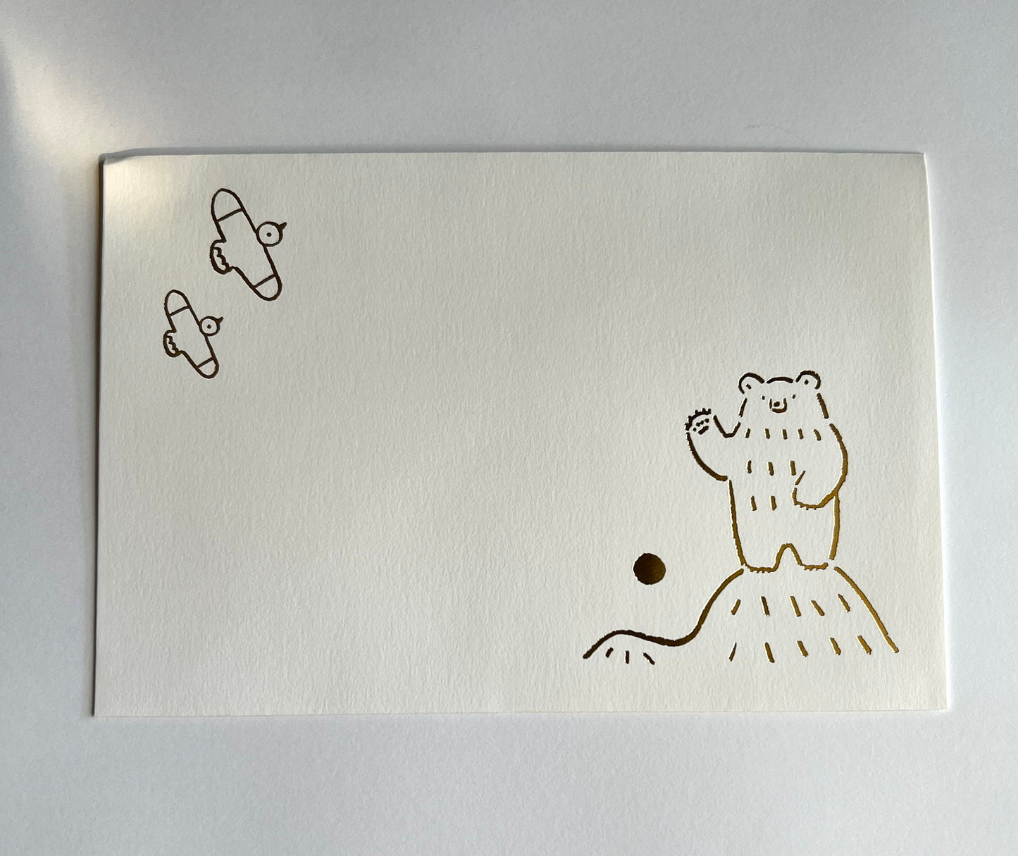 Card, Birthday, Bear On A Hill
