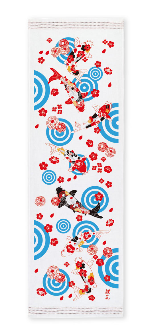 Tea Towel, Hand Towel, Onsen Towel , Koi Fish