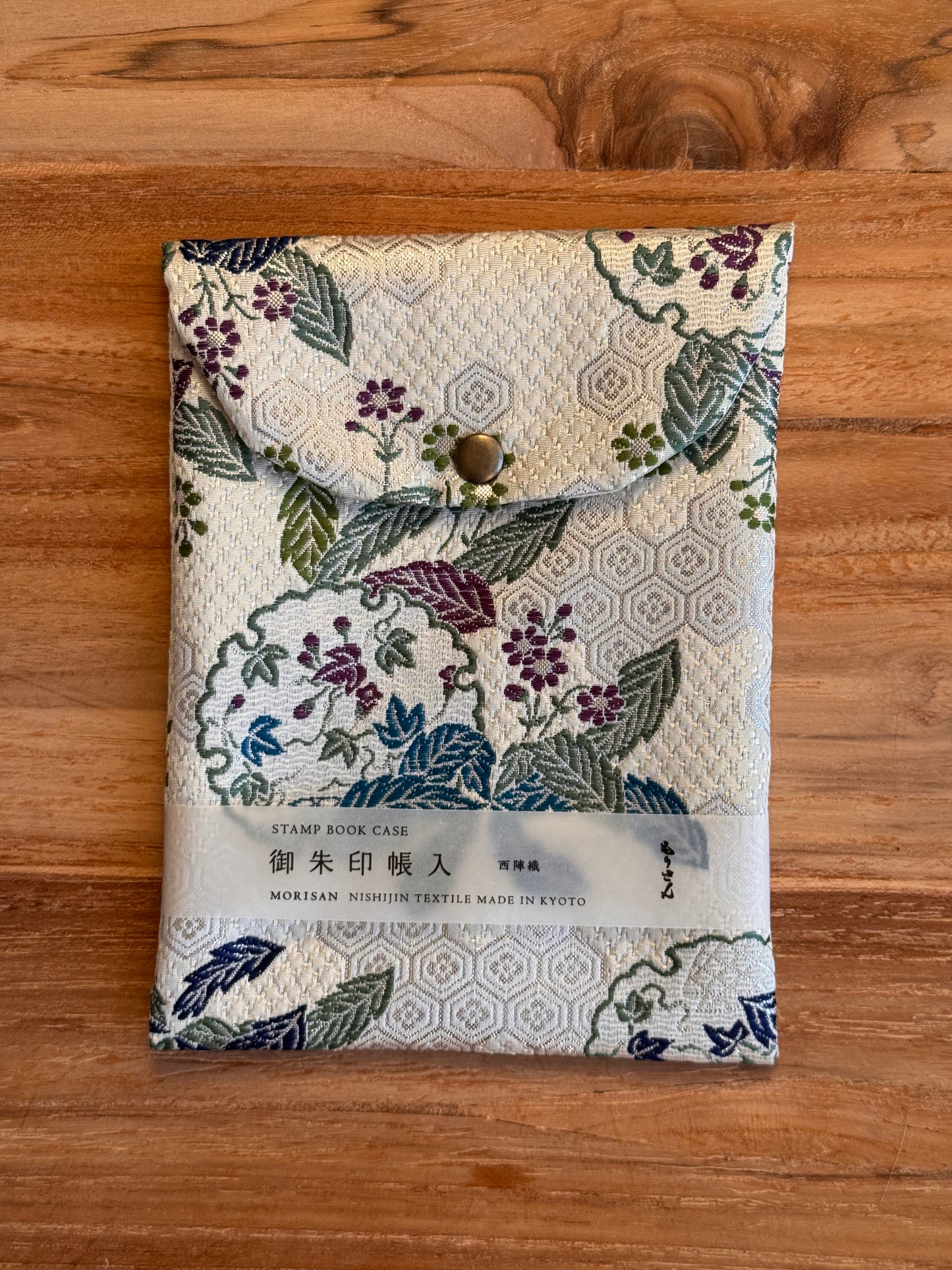 Goshuin-Chou Book & Bag Set, Fabric, White/Purple/Blue