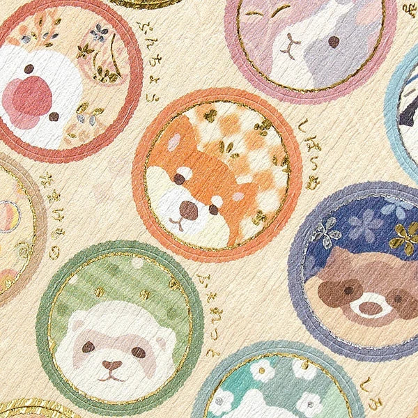 Japanese Round Gold Foil Animal Stickers – Scents of Japan