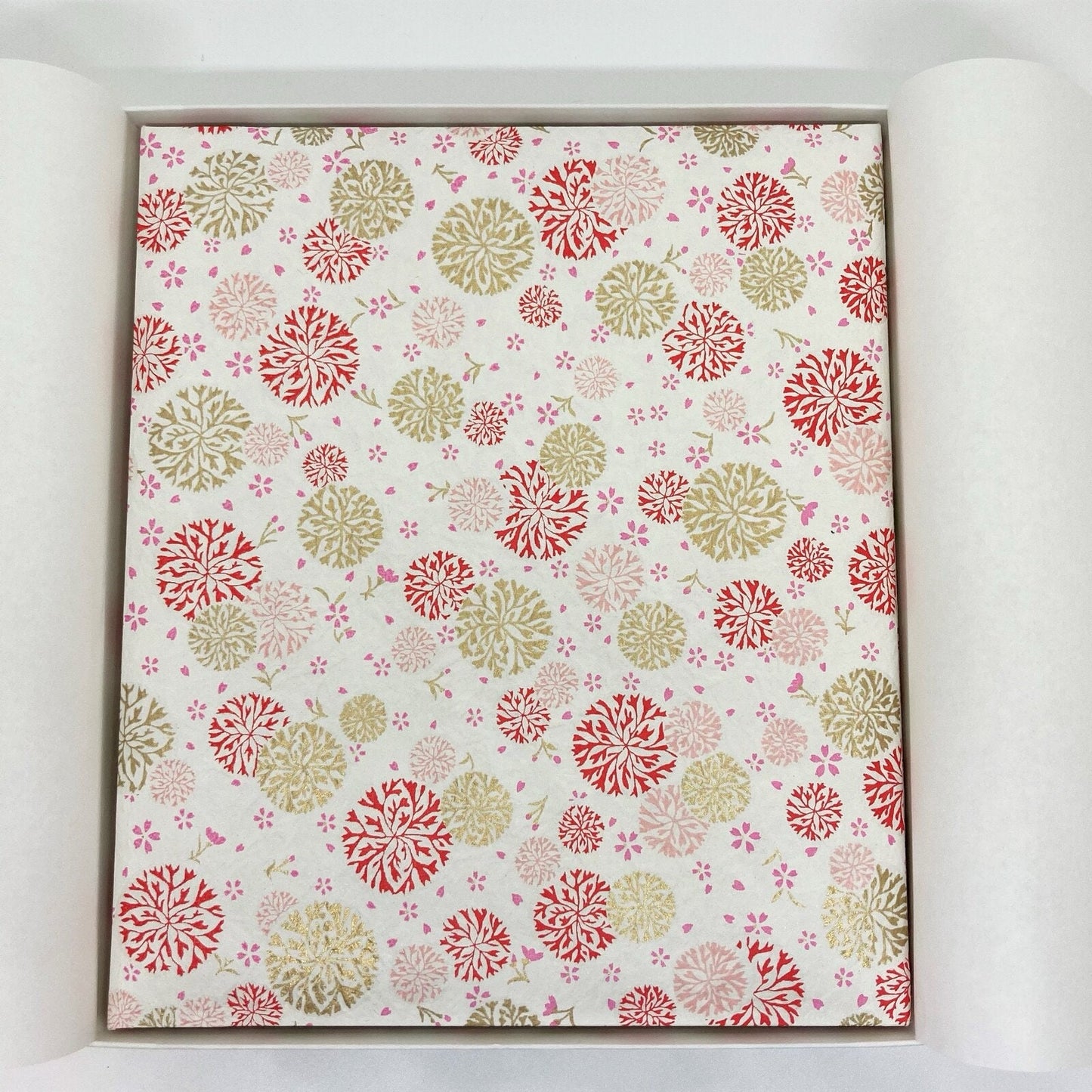 Photo Frame, Yuzen Japanese Paper Box, Pink & Silver Circles