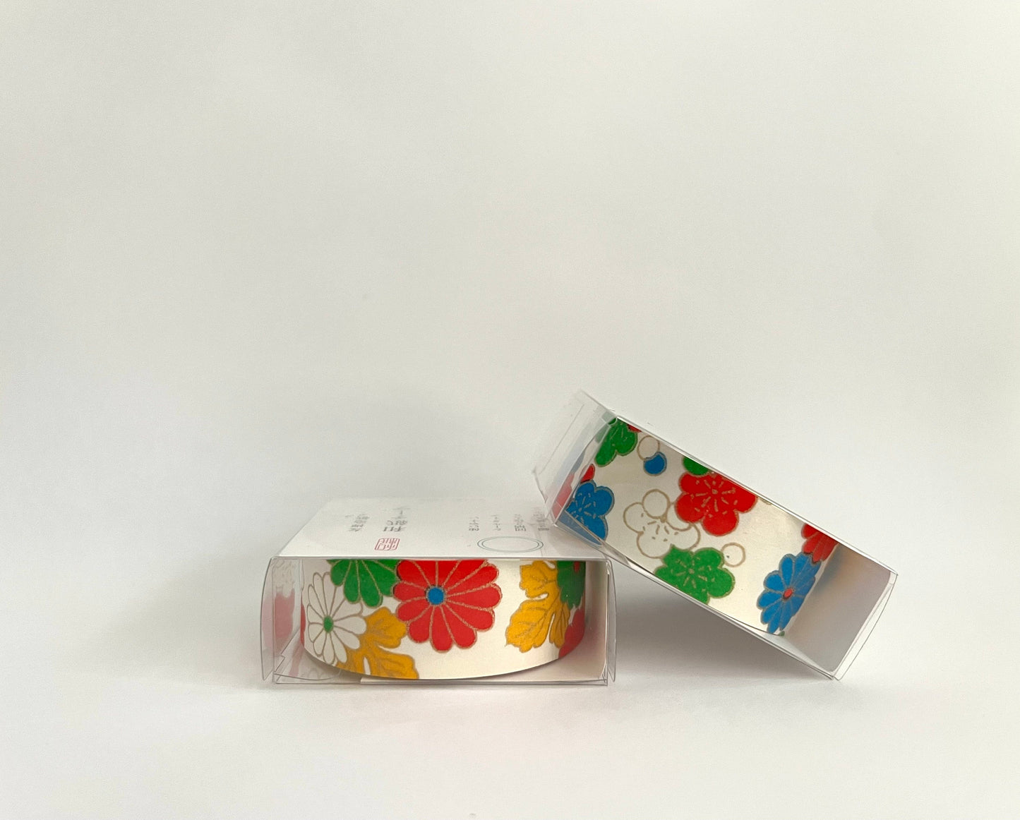 Tape, Washi, Bright Flowers (Red, Green, White & Yellow)