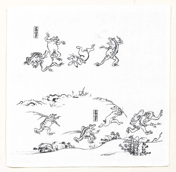 Japanese Dish Cloth – Frolicking Animals - Scents of Japan
