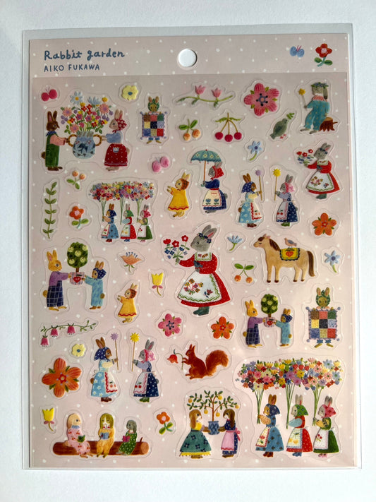 Stickers, Rabbit & Garden