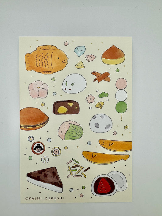 Postcard, Japanese Food