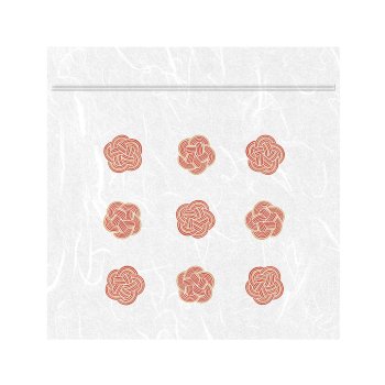 Gift Bags, plastic, small, red plum