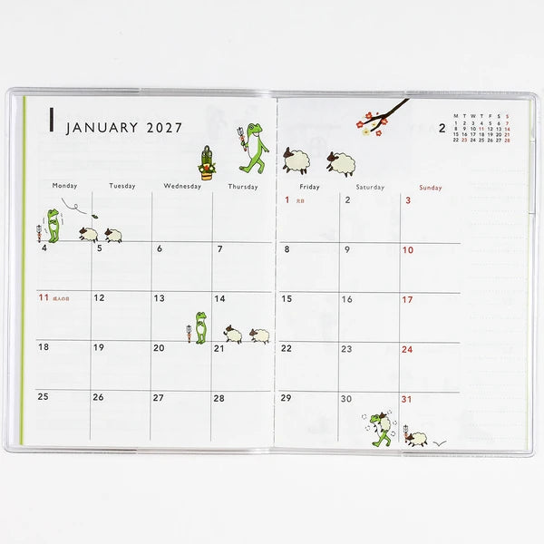 2027 Japanese Diary – A6, Frogs Smile Please - Scents of Japan