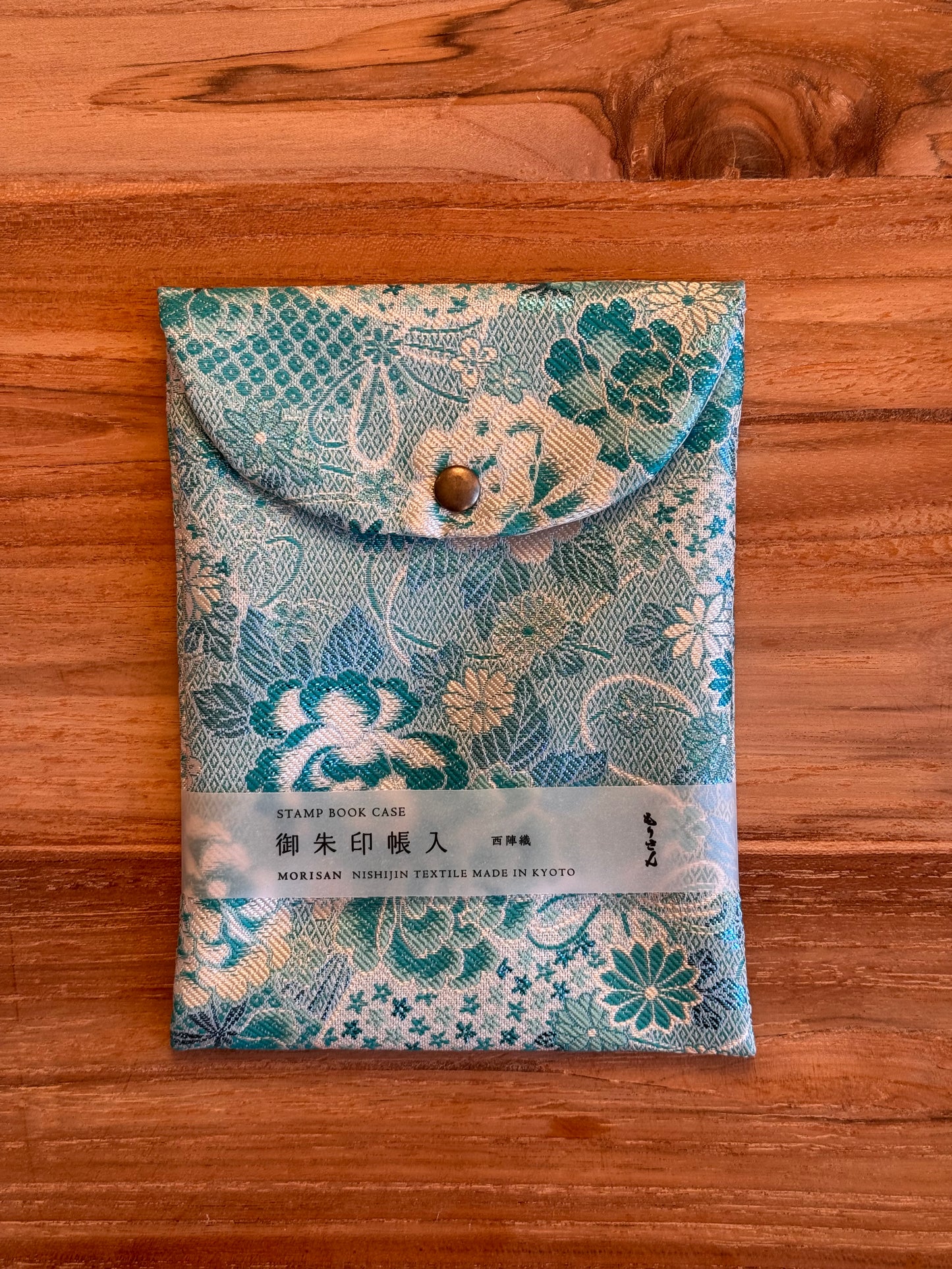Goshuin-Chou Book & Bag Set, Fabric, Pale Blue/White Flowers