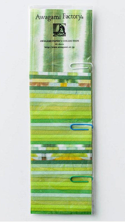 Origami, Mini, Hand Dyed, Greens