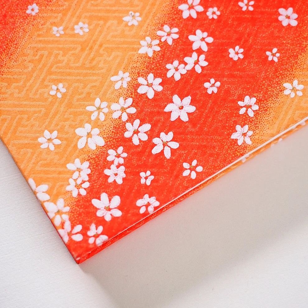 Goshuin Holder, Orange & Yellow Cherry Blossoms - Scents of Japan