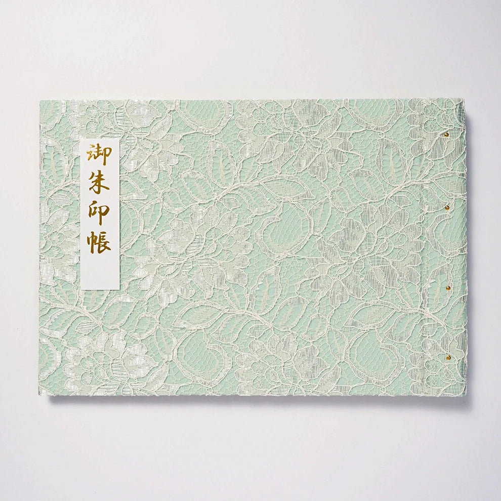  Goshuin Holder, Mint Green Lace - Scents of Japan
