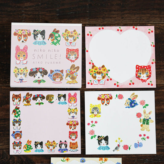 Memo Pad, Large, Cat Heads