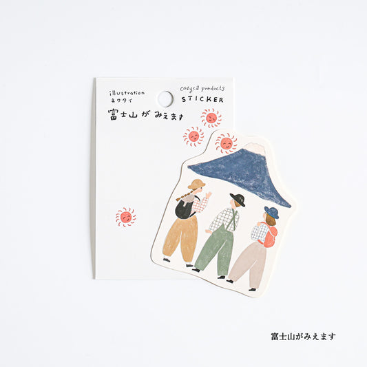 Stickers, Mt Fuji (3 people & Fuji)