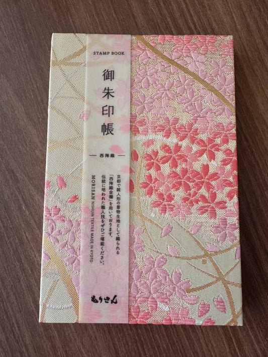 Goshuin-Chou Book, Fabric, Pink, Yellow & Gold