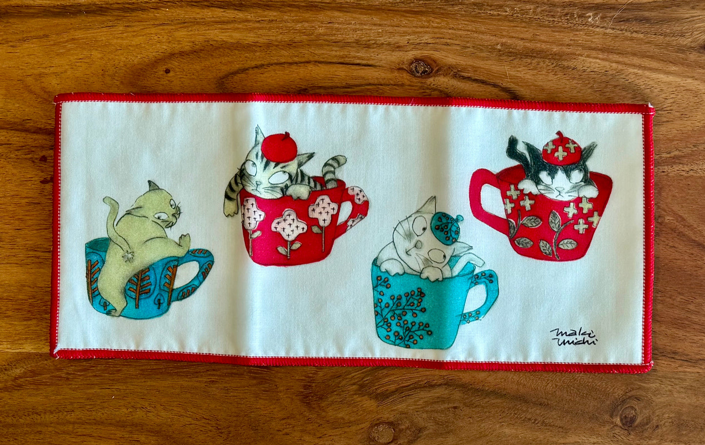 Microfibre Glasses Cloth, Cat In A Mug - Scents of Japan