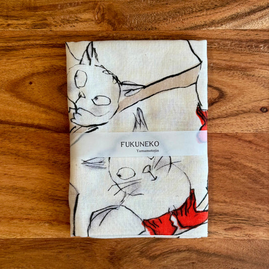 Japanese Hand Towel, Lucky Cat with Socks - Scents of Japan