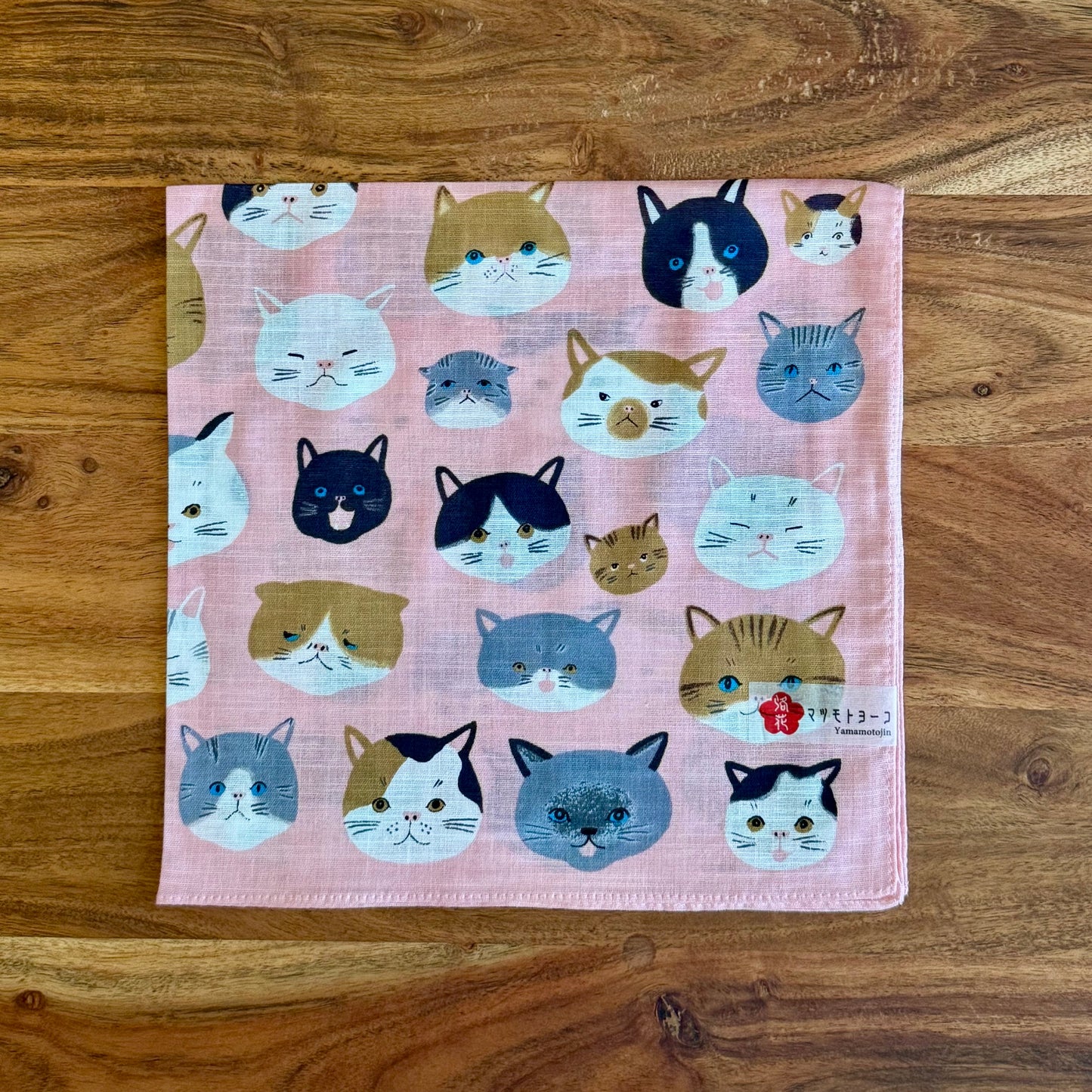 Japanese Handkerchief, Large, Cats of Japan