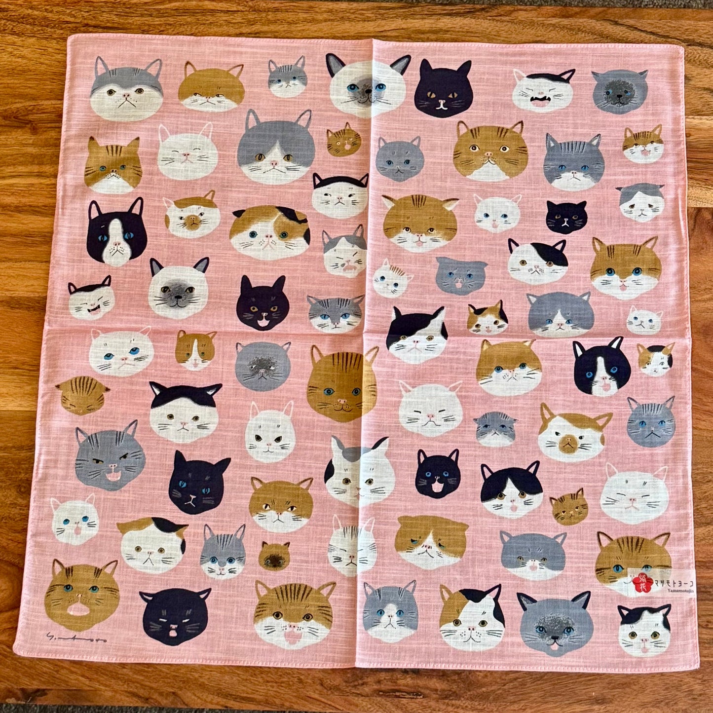 Japanese Handkerchief, Large, Cats of Japan