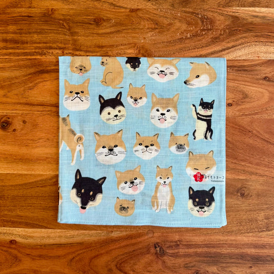 Japanese Handkerchief, Large, Shiba Inu - Scents of Japan