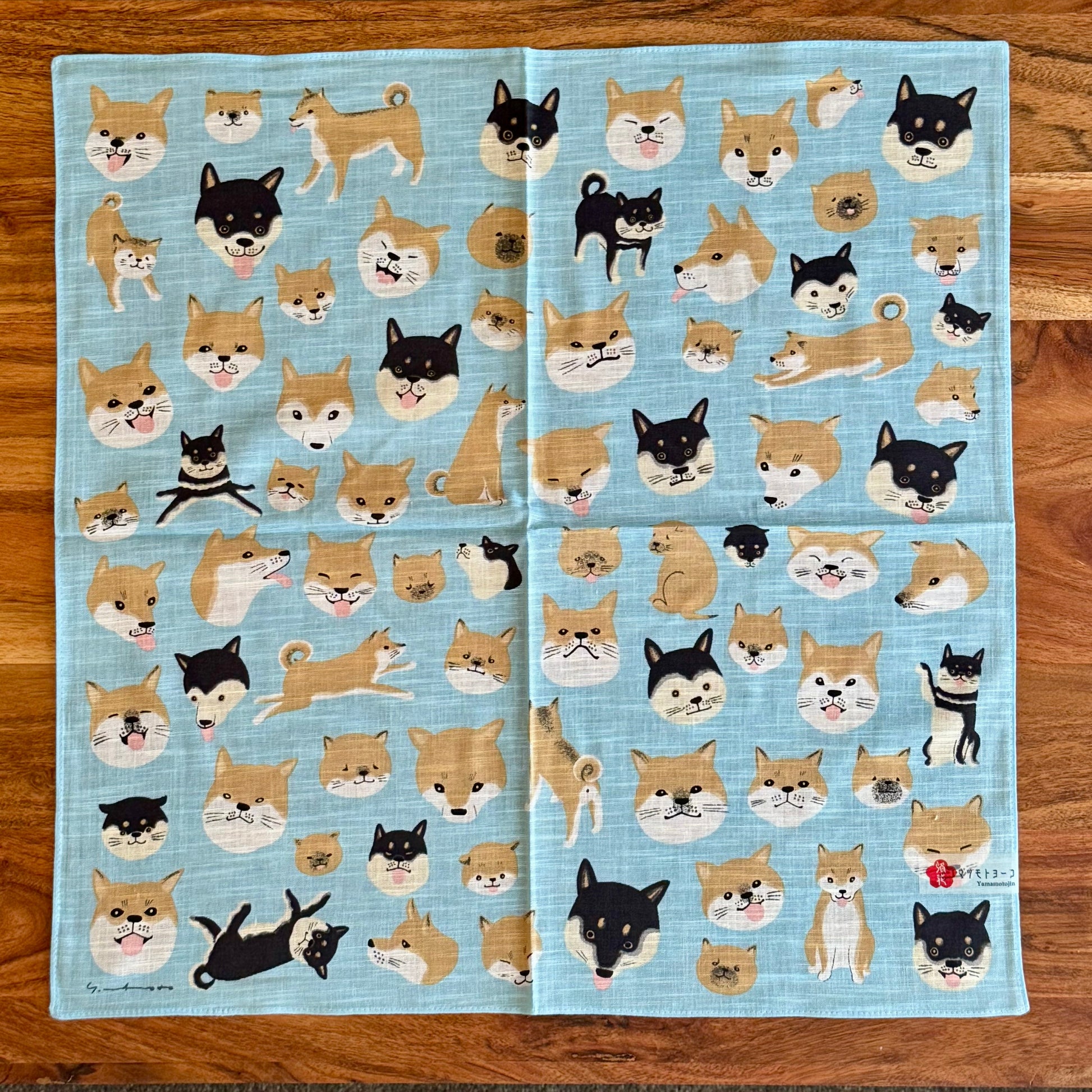 Japanese Handkerchief, Large, Shiba Inu - Scents of Japan
