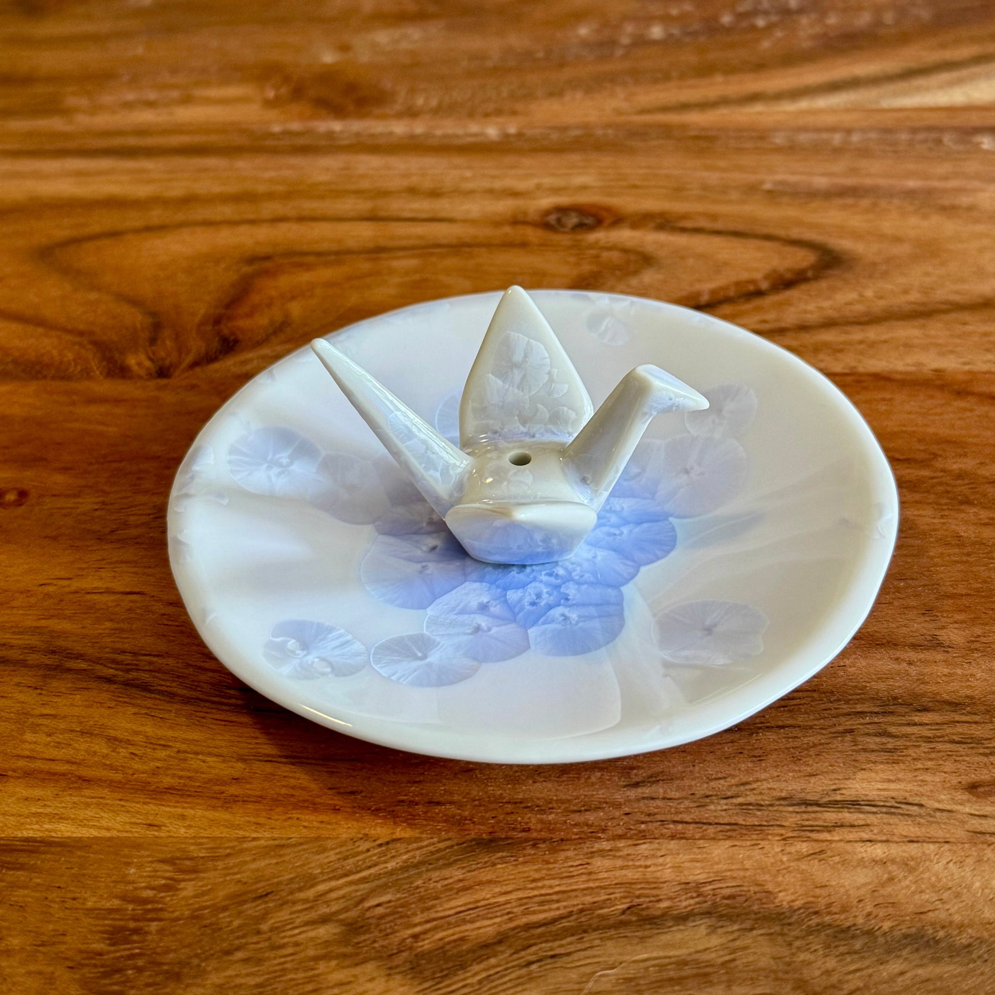 Japanese Incense Holder, Crane & Plate, Lavender - Scents of Japan