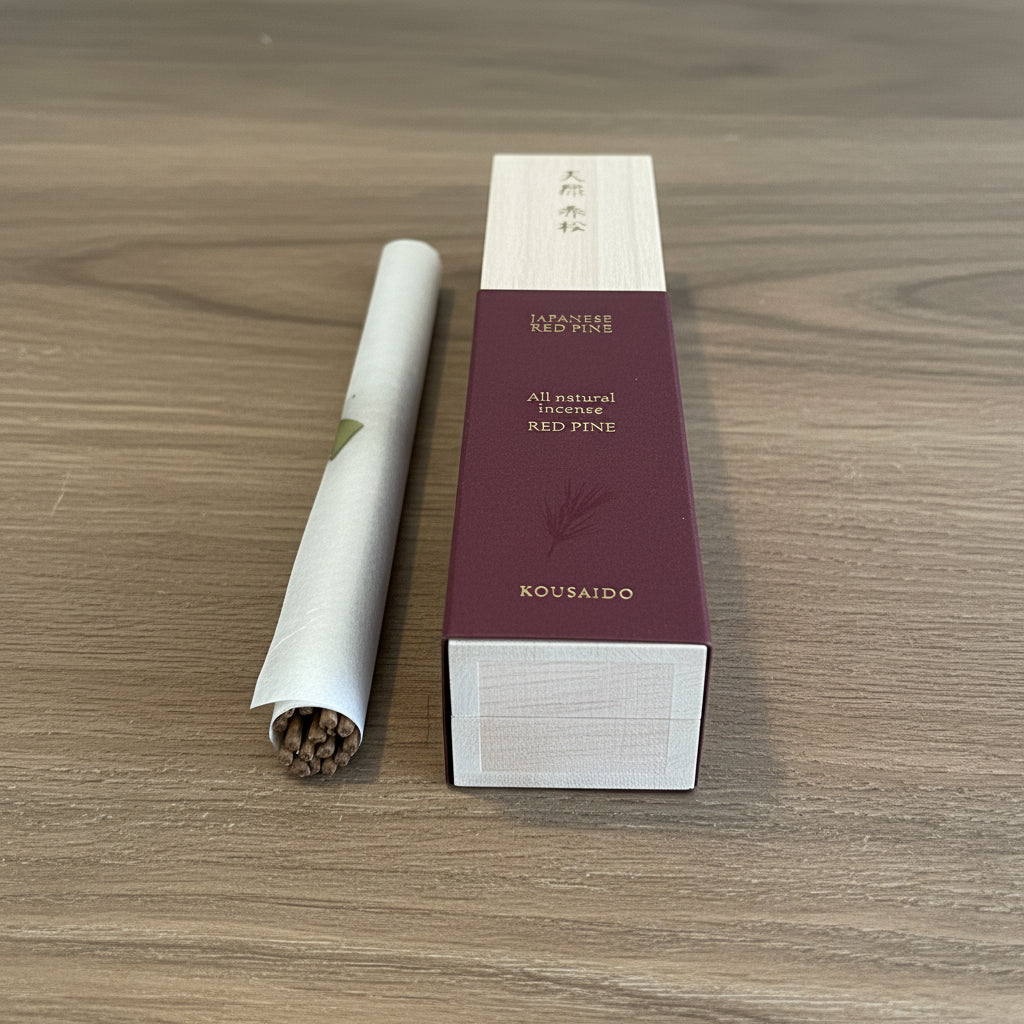 Japanese Incense Sticks, Natural Premium, Red Pine, Kousaido, Open - Scents of Japan