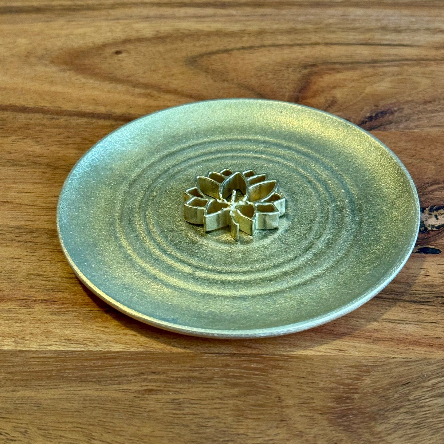 Japanese Incense Holder, Brass, Lotus