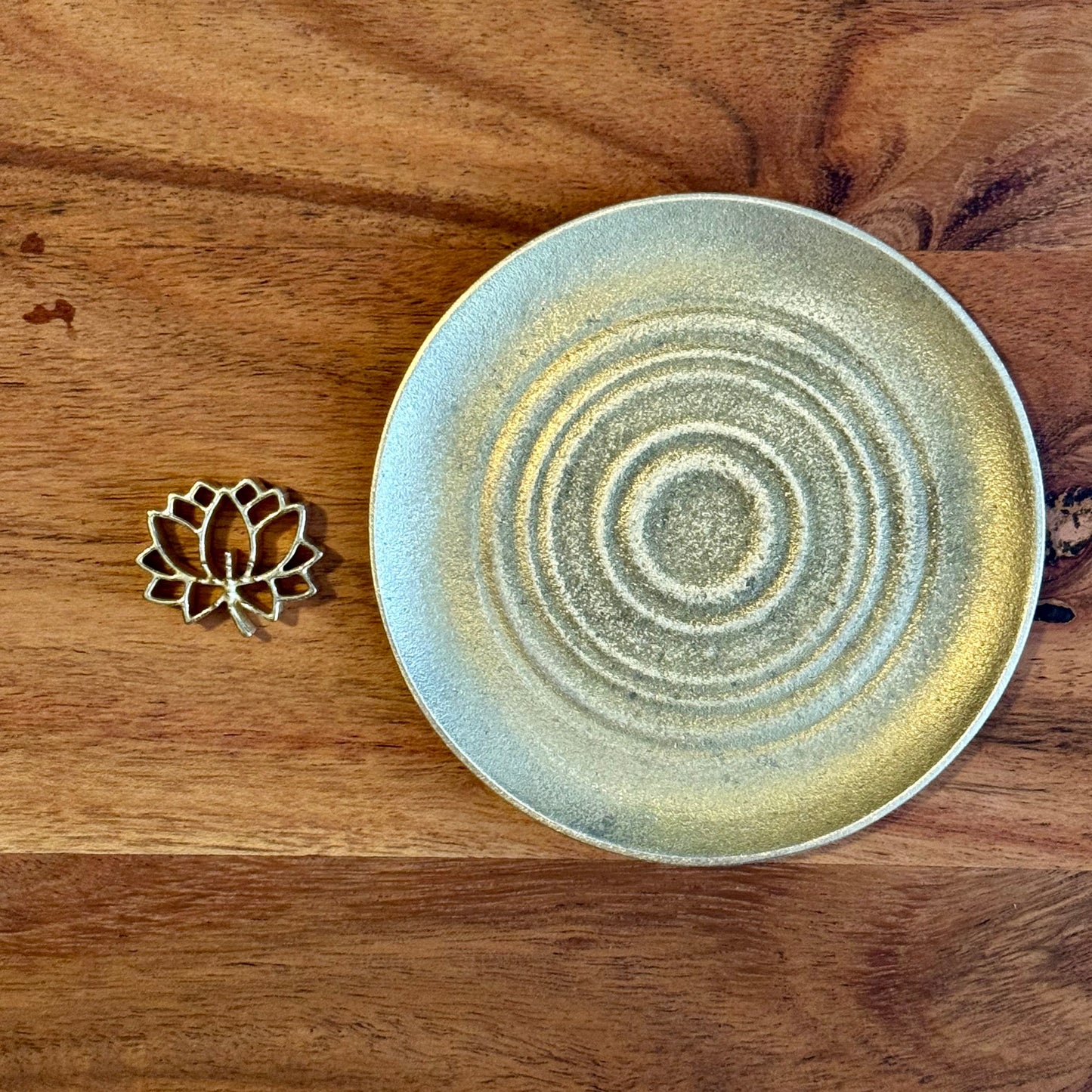 Japanese Incense Holder, Brass, Lotus