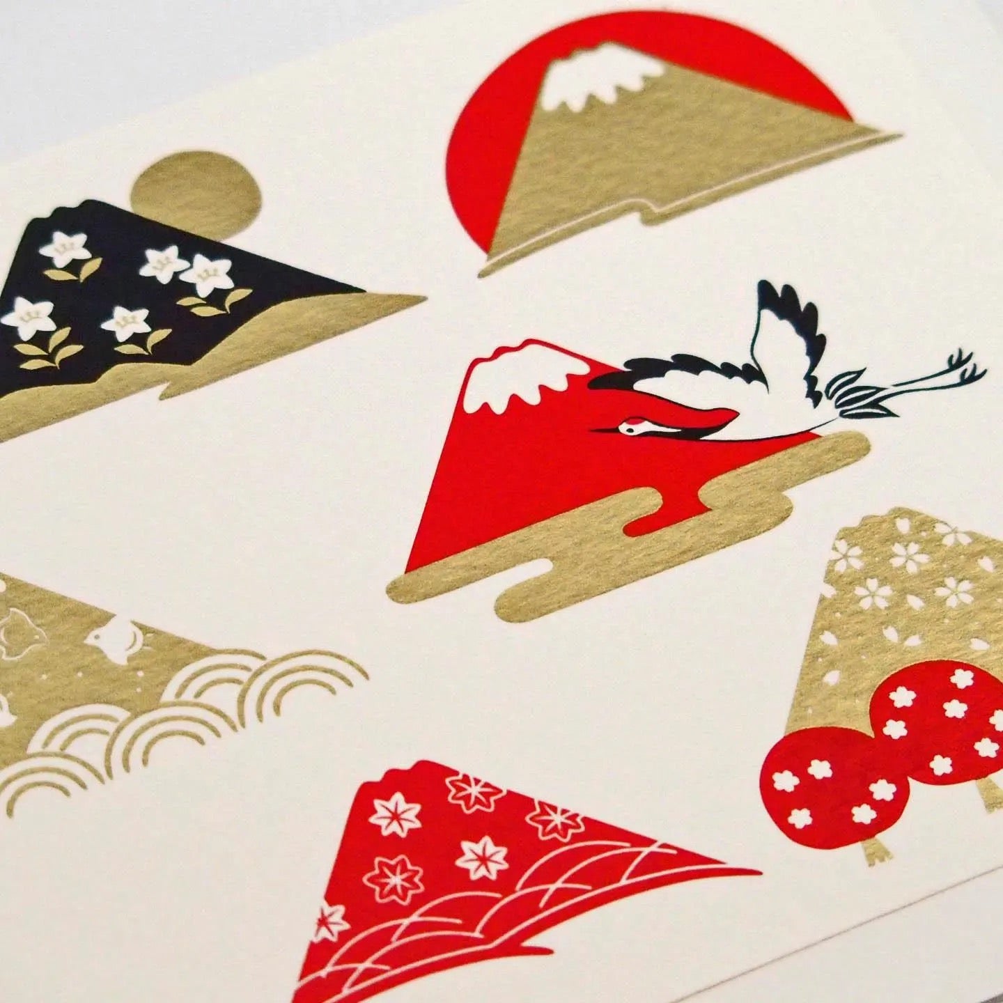 Card, Christmas, Mt Fuji