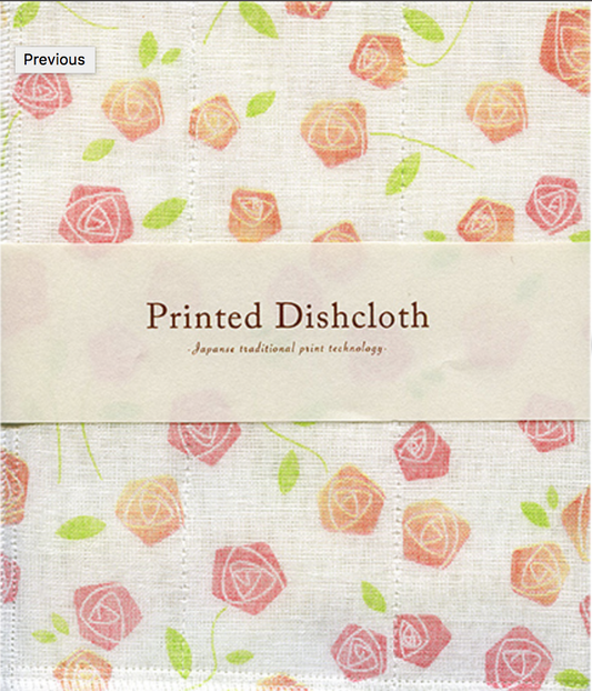 Kitchen Dish Cloth, Roses