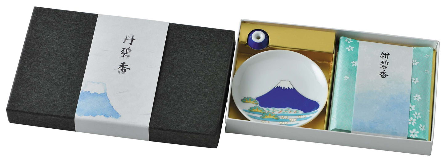 Incense, Gift Set, Mt Fuji, Blue, Grey Box