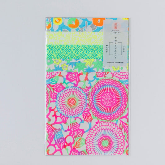 Origami, Yuzen Washi, Neon Circles