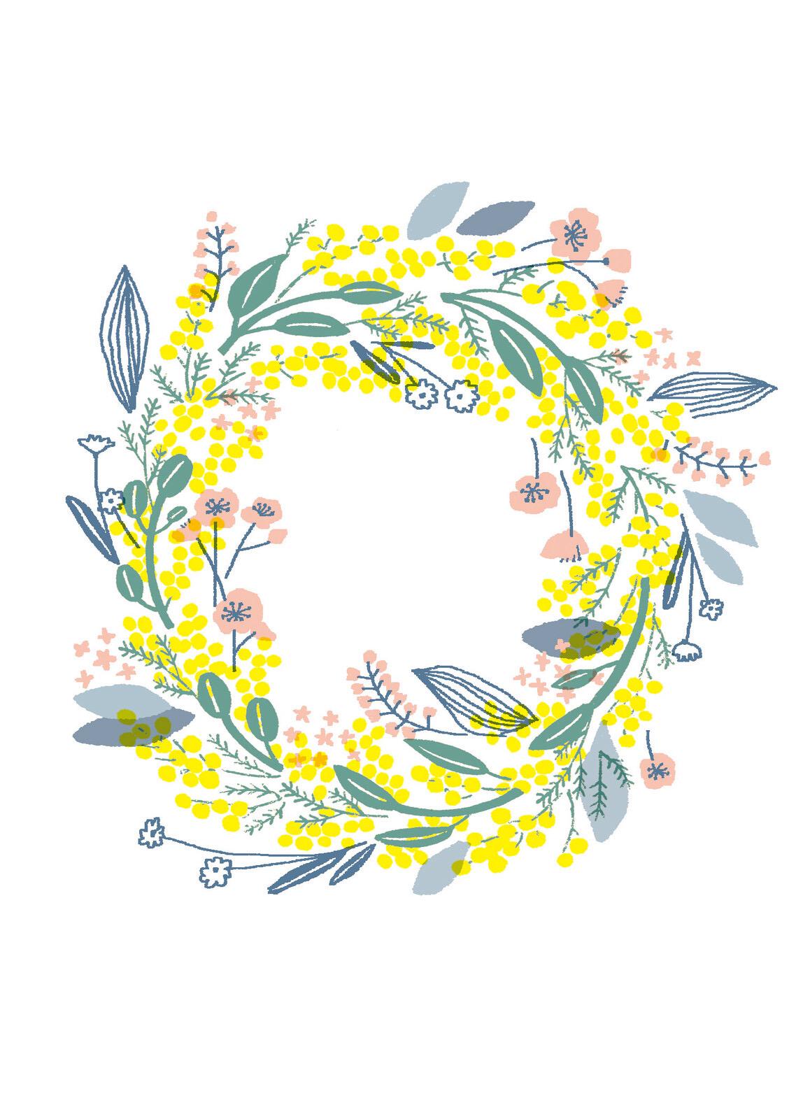Book Covers, Paper, Flowers 2 (Yellow Background)