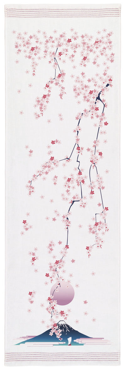 Tea Towel, Hand Towel, Onsen Towel , Sakura Fuji